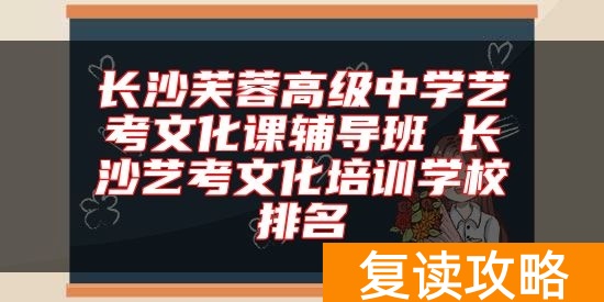 长沙芙蓉高级中学艺考文化课辅导班 长沙艺考文化培训学校排名
